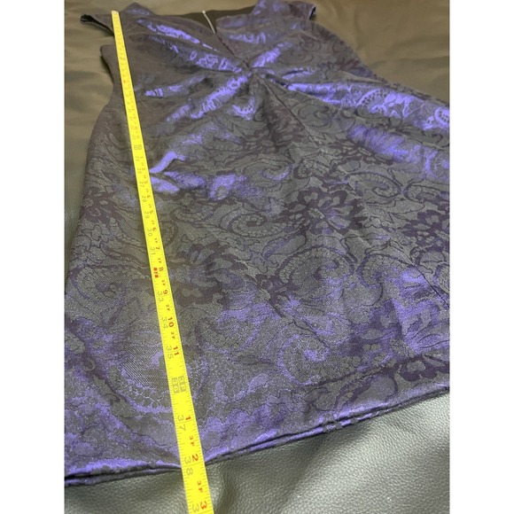 Connected Apparell‎ Violet Black Floral Whimsigoth Jacquard Sheath Dress Size 14 - Picture 10 of 15